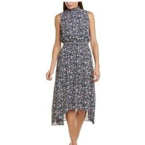 Nanette Lepore Black Floral High Low Dress size 8 New